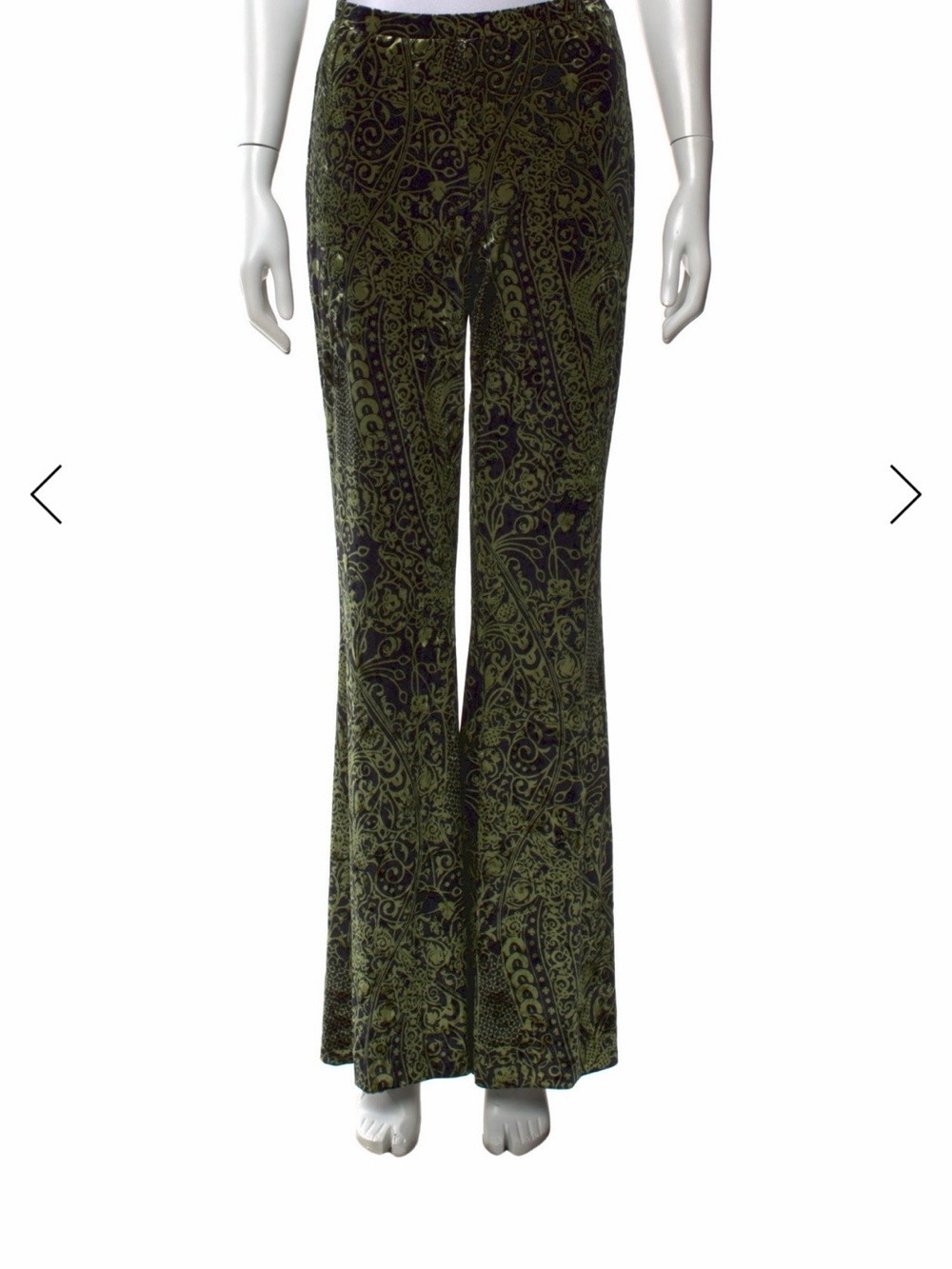 Diane Von Furstenberg Velvet Paisley Flare Pants